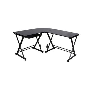 Moderns stūra galds 150x138x75cm, melns