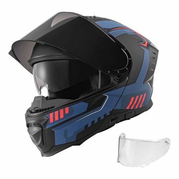 Modulāra motociklista ķivere VEVOR V-80, paceļams sejas vizieris