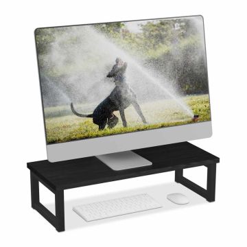 Monitora statīvs Relaxdays 10049972_60, XL, Melna, 55 × 15 × 23 cm