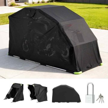 Motocikla nojume VEVOR KDMTCP-001, Melna, 279 × 160 × 109,5 cm