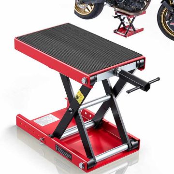 Motocikla šķērveida domkrats VEVOR JL-M01101, Slodzes ietilpība 499 kg, 426 × 245 × 95 mm