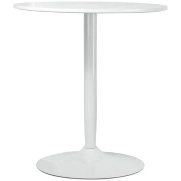 Ēdamistaba galds Homcom 70x70x75cm, baltā krāsā