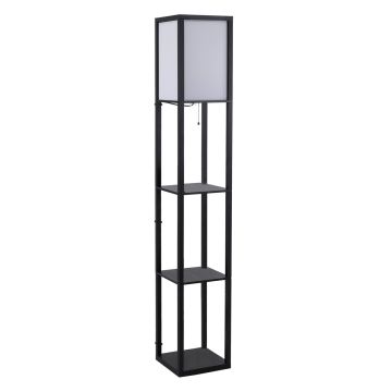 Grīdas lampa Homcom 26x26x160cm, melnas/baltas krāsas