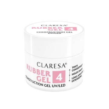 Гель для ногтей Claresa Rubber Gel, 4, 12 г, Розовый