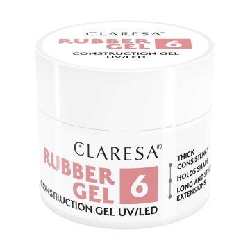 Гель для ногтей Claresa Rubber Gel, 45 г, оттенок 6