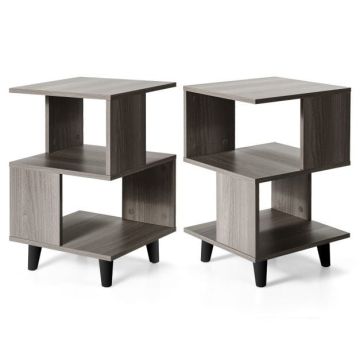 Bedside tables, set of 2, 40.64 × 40.64 × 63.5 cm
