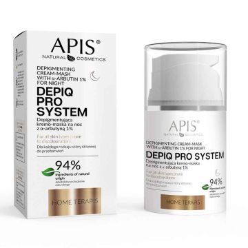 Ночной депигментирующий крем-маска DEPIQ PRO SYSTEM, 1 % α-арбутина