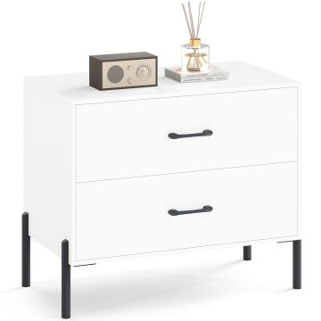 Bedside table, 2 drawers, 71 × 61 × 40 cm