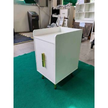 Bedside table, 2 drawers, White, 40 × 60 × 32 cm