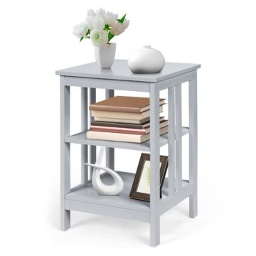 Bedside table, 3-tier, 40.64 × 60.96 × 40.64 cm