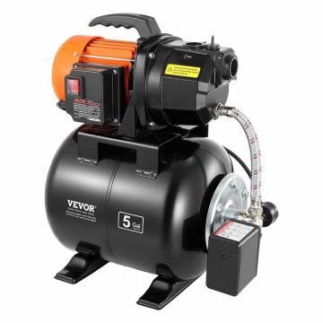 Насос для неглубоких скважин VEVOR FSGP1200CFe-1, с напорным баком 19 л, 50 × 53 × 31 см