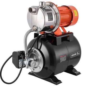 Seklās akas sūknis VEVOR ZXGPT1300INOX, ar 19 l spiediena tvertni