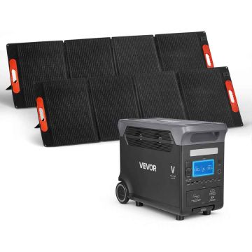 Портативная электростанция VEVOR LW3000, 2 солнечные панели по 200 Вт, 60,9 × 45,7 × 29,4 см