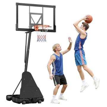 Pārnēsājams basketbola statīvs VEVOR, regulējams līdz 3,05 m, 132 × 90 × 22 cm