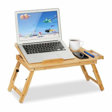 Klēpjdatora galdiņš Relaxdays, regulējams augstums, 4 leņķi, 61 × 49 × 30 cm