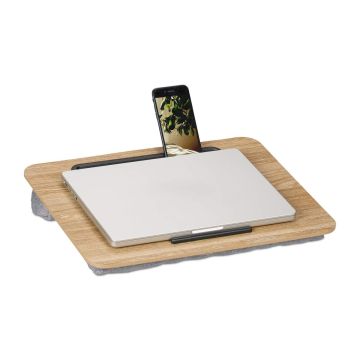 Столик для ноутбука „Relaxdays“, с держателем телефона, 42 × 32 × 6 см