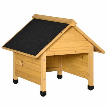 Zāles pļāvēja garāža Outsunny 75x76x70cm, gaiši brūna/melna