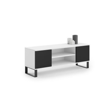 TV galdiņš Focus RTV 155x49x40 cm, balts/melns