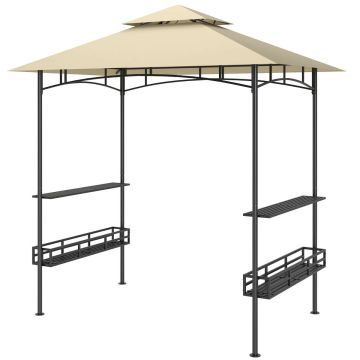 Atpūtas nojume grilam Outsunny 240x150x257cm, smilšu/melnas krāsas