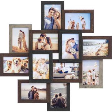 SONGMICS Photo Frame Collage, 12 Frames, Multicolor