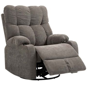 Krēsls ar kāju balstu Homcom 88x96x108cm, brūnā krāsā