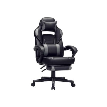 Spēļu krēsls OBG073B03, melns/pelēks