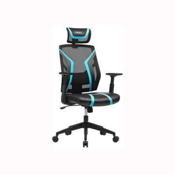 Ergonomisks biroja krēsls, melns/zils