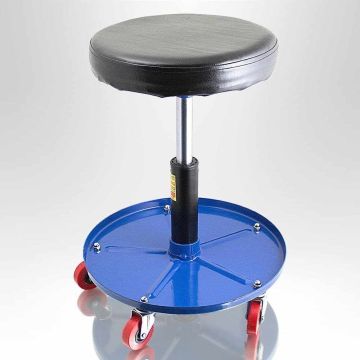Ādas darbnīcas krēsls ar augstuma regulēšanu, līdz 135 kg.