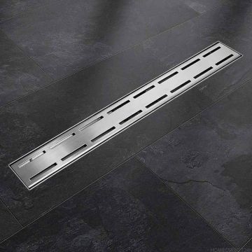 Линейный дренажный желоб Befliesbar из нержавеющей стали с сифоном, 110 см.