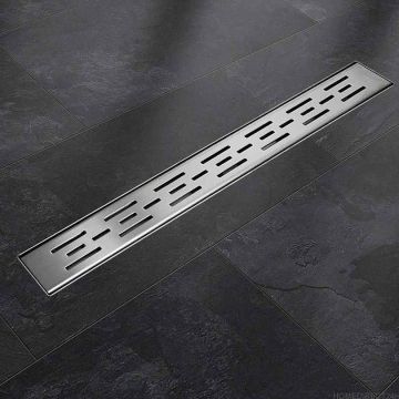 Линейный дренажный желоб Befliesbar из нержавеющей стали с сифоном, 130 см.