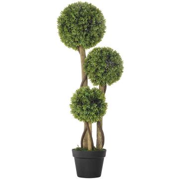 Mākslīgais augs Homcom 17x17x90cm, zaļas/melnas krāsas