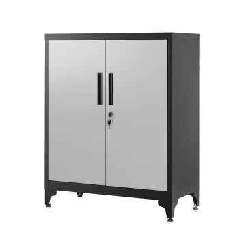 Шкаф для документов 40x80x90см, черный/серый