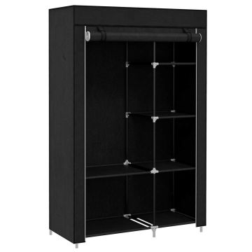 Auduma skapis Homcom 103x43x162,5cm, melnā krāsā