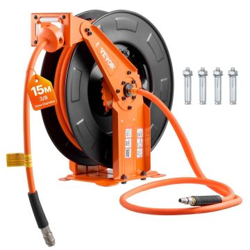Катушка для воздушного шланга VEVOR, 15 м × 9,5 мм, 46 × 48 × 24 см