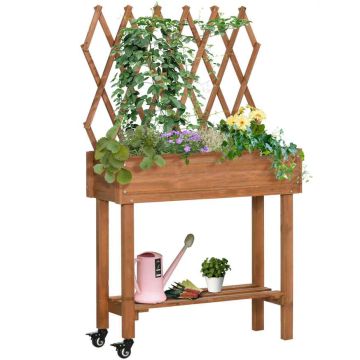 Paaugstināta dobe Outsunny 79x29x130cm., brūna