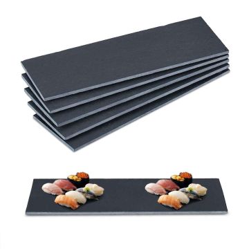 Gari slānekļa paliktņi Relaxdays, 6 gab, 30 × 10 × 0,6 cm