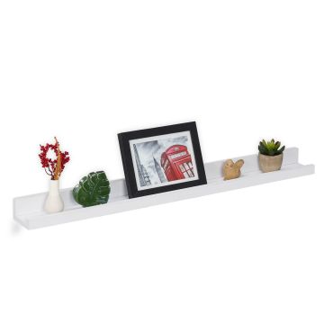 Piekaramais plaukts Relaxdays 10044763.0, U veida, Balta, 80 × 5 × 8 cm