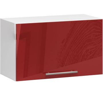 Навесной кухонный шкаф OLIWIA W60OK, бело-красный, 60 × 29 × 30 см