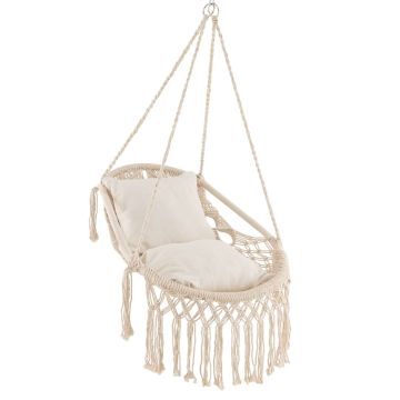 Hanging Hammock, 2 Cushions, Sand, 101.6 × 68.58 cm