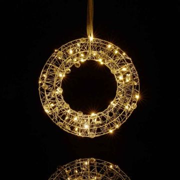 Piekarināms LED gaismas aplis Relaxdays, Sudraba, Ø 25 × 5 cm