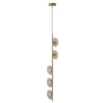 Piekaramā lampa Emily, vertikāla, 5 gaismas, 15 × 110 × 16 cm