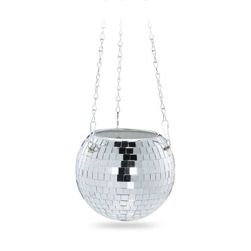 Piekarināms puķu pods Relaxdays „Disco“, sudraba, 13 × 15 cm