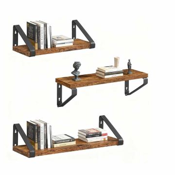 Piekaramie sienas plaukti Relaxdays, 3 gabalu komplekts, 30 × 11 × 12 cm, 35 × 11 × 12 cm, 40 × 11 × 12 cm