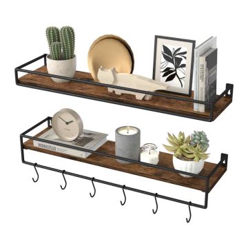 VASAGLE LWS461KD01 wall shelves, 2 pcs