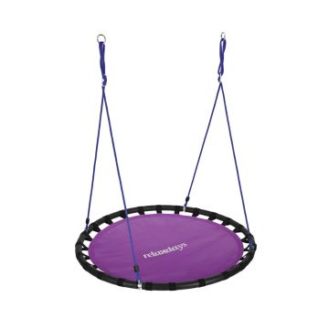 Piekaramās šūpoles Relaxdays 10026652_51, ligzdas formas, Ø 120 × 5,5 cm