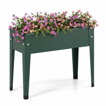Raised Bed, Black/Green, 24 × 11 × 18 in