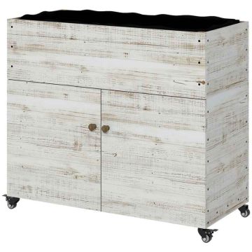 Приподнятая грядка Outsunny 110x50x95 см, белая.
