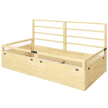 Приподнятая грядка Outsunny 183x98,5x95 см, светло-коричневая.