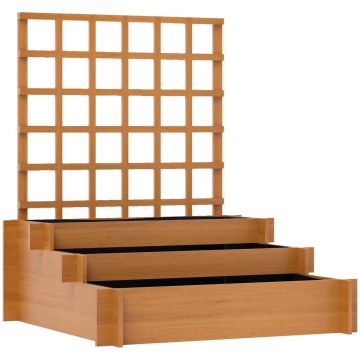 Высокая грядка с решёткой, 3 уровня посадки, 95 × 95 × 110 см