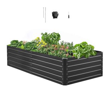Paaugstināta dobe VEVOR ZZC804019, ar atvērtu apakšu, Pelēka, 2032 × 1016 × 470 mm